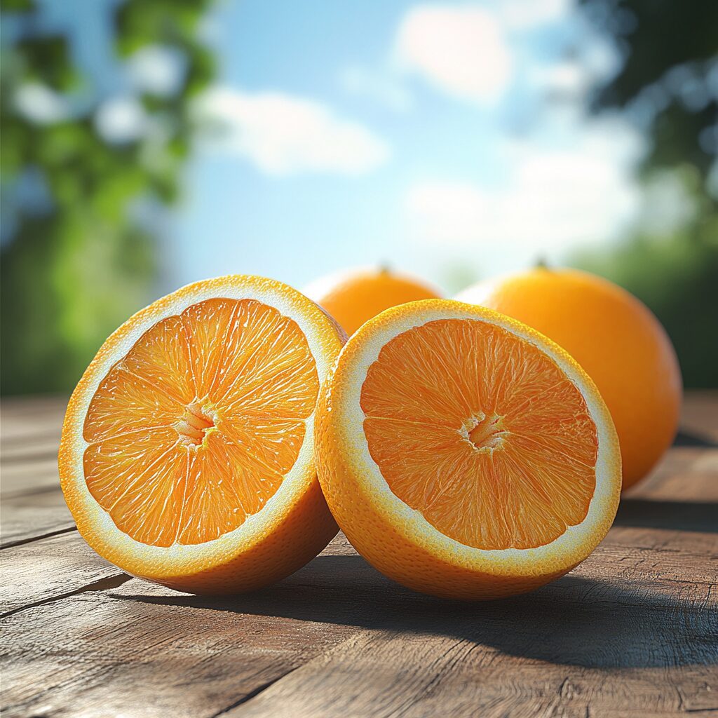 oranges on a table