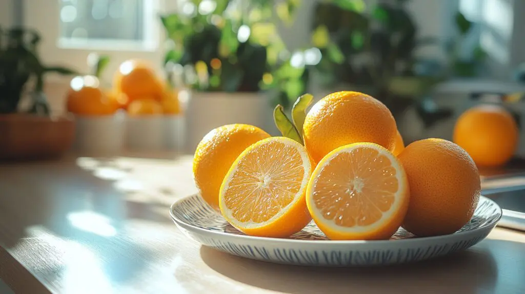 plate of oranges