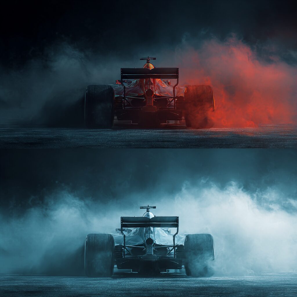 burning asphalt