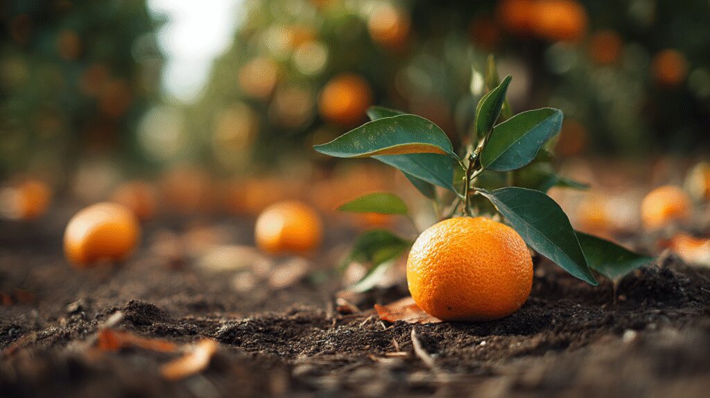 oranges on the ground