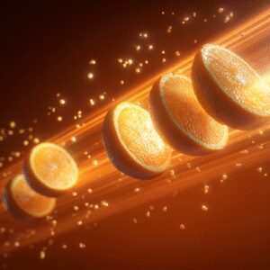 oranges and laser beams