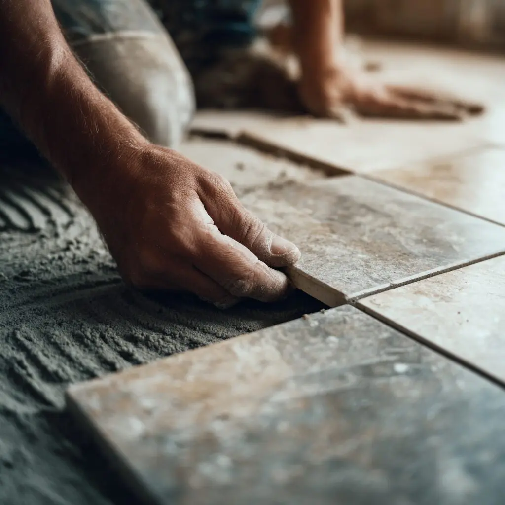 ceramic tiles and mastic