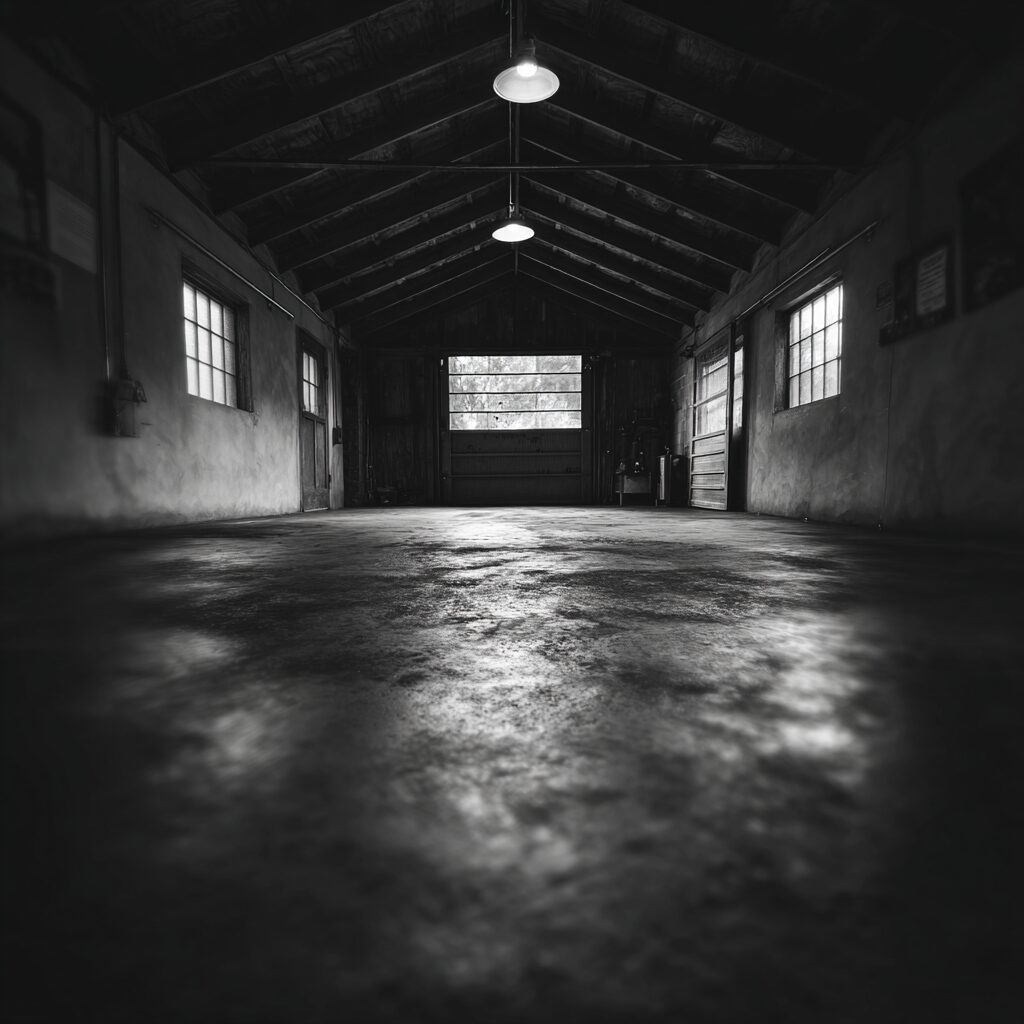 black mastic on concrete