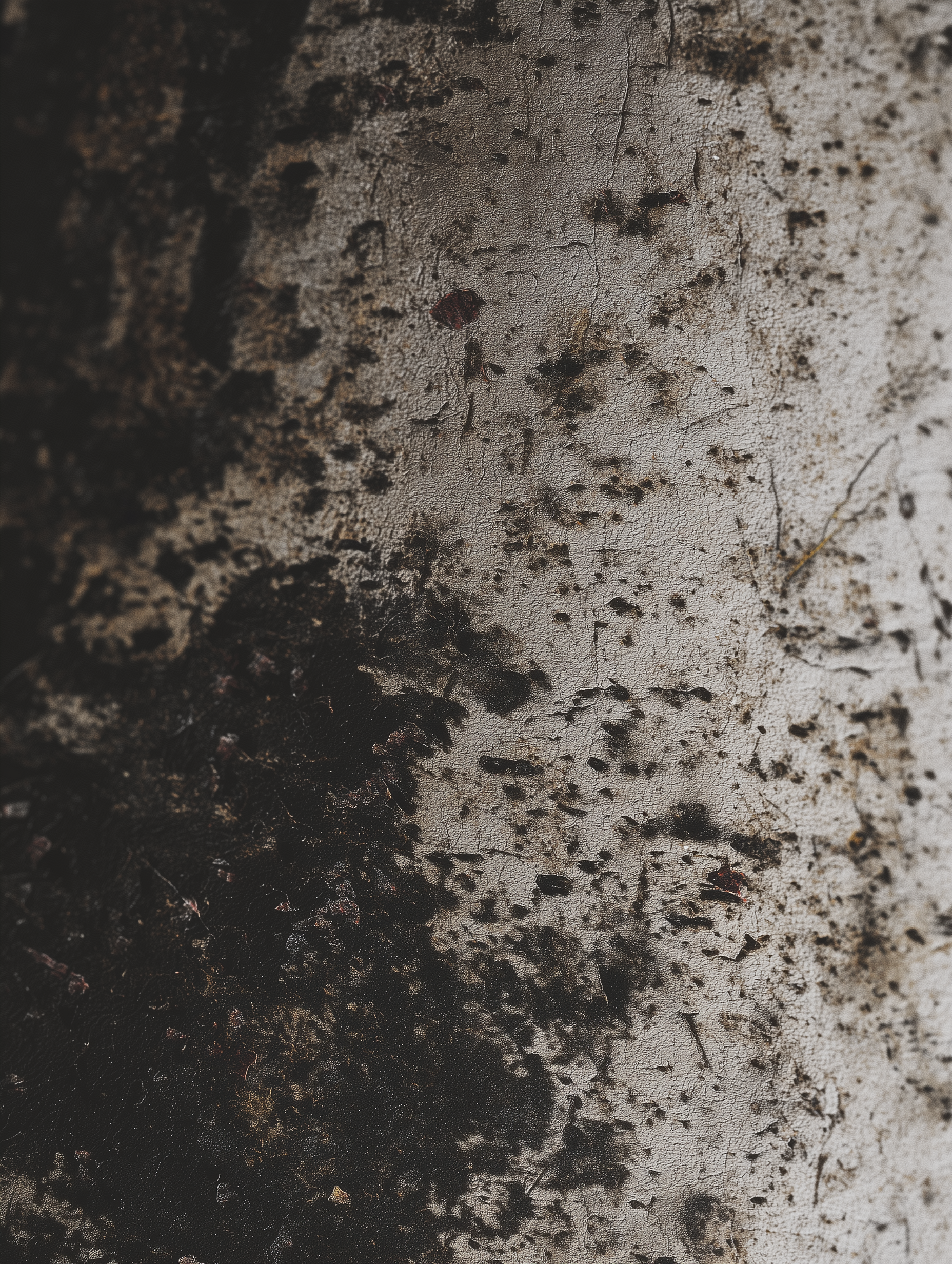 rough concrete with asphalt tack