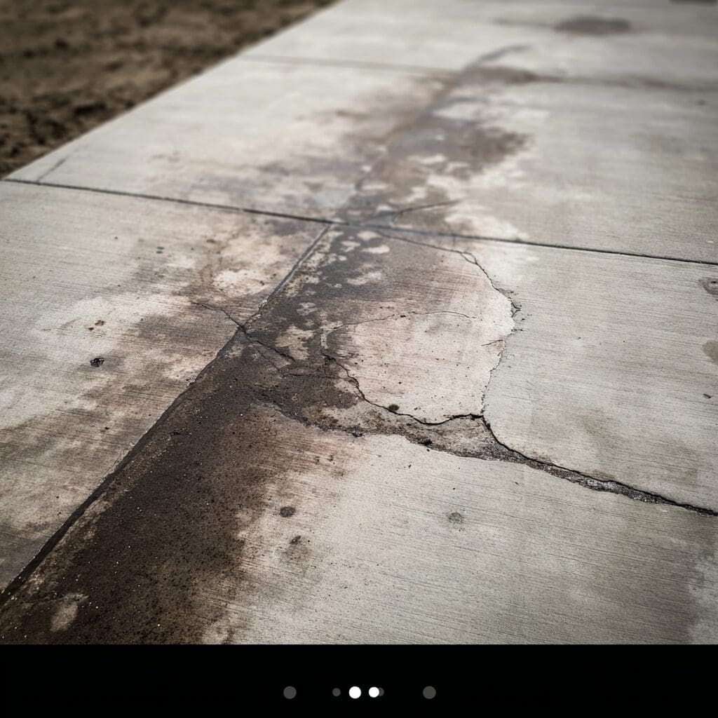 asphalt tack on a sidewalk