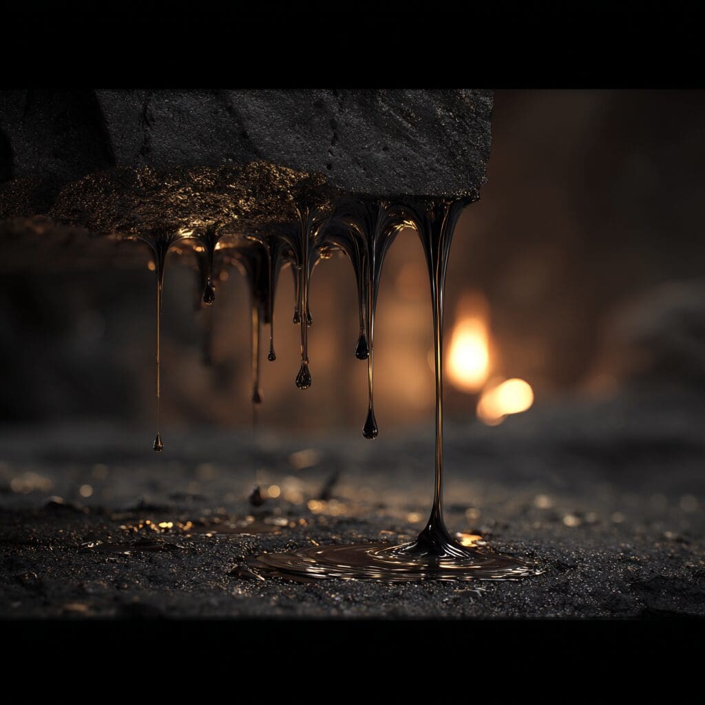 dripping tar