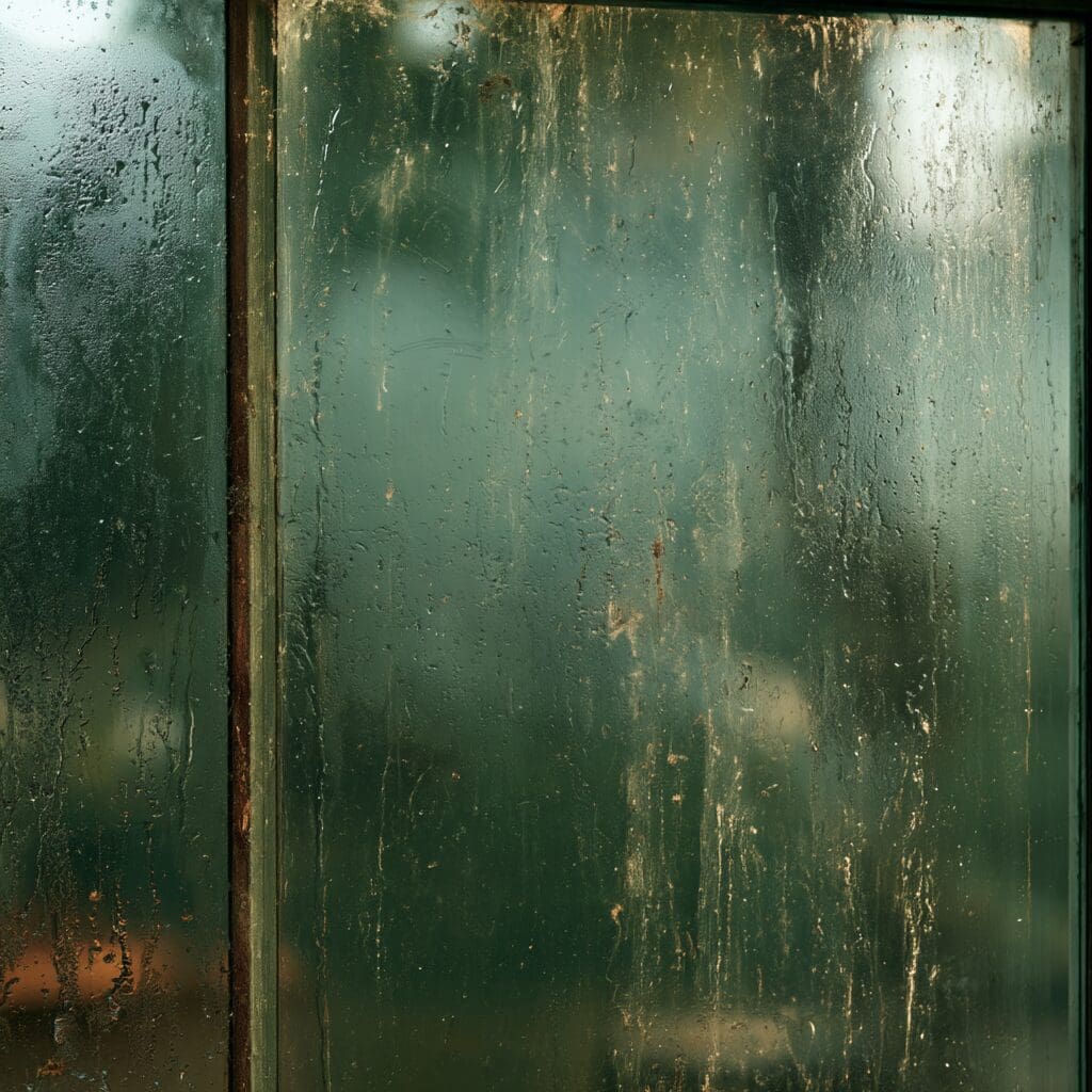 soap scum on glass